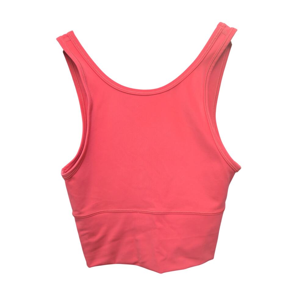 Lululemon High Neck V-neck Power Pivot Cropped Athletic Tank Top Carnation Red 2
